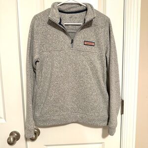 Vineyard Vines Men's Heather Gray Zip-Up Sweater